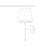 Mosiężna lampa ścienna Ambronay