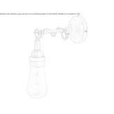 Brass LED wall lamp for the bathroom Quijorna