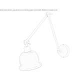 Adjustable brass wall lamp Kamien