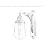 Ręcznie wykonana mosiężna lampa ścienna Narach