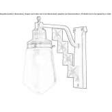 Brass wall lamp Redovan