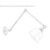 Regulowana mosiężna lampa ścienna Kamien