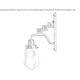 Mosiężna lampa ścienna Redovan