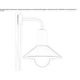 LED wall lamp made of polycarbonate with a fixed arm Trento