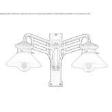 Handmade brass wall lamp Anserma