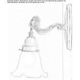Handmade brass wall lamp Grignano