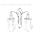 Handmade brass wall lamp Narach