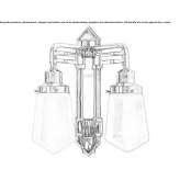 Handmade brass wall lamp Huajimic