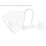 Handmade, adjustable brass wall lamp Mortsel