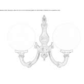 Ręcznie robiona lampa ścienna Aldeonte
