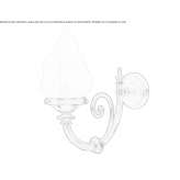 Ręcznie robiona lampa ścienna Henagar