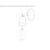 Regulowana mosiężna lampa ścienna Mortain