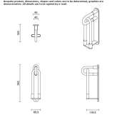 LED wall lamp made of metal and glass Gaaden