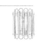 Wall lamp made of metal and blown glass Suceveni