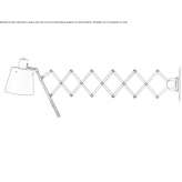 Adjustable aluminum wall lamp with swing arm Flanders
