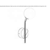 Bathroom wall lamp made of glass and iron Wiggins