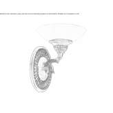 Rust-gold wall lamp with onyx glass Telsen