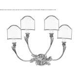 Wall lamp with French gold shades Gebze