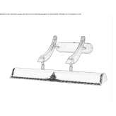 Zabytkowa mosiężna lampa do obrazu Wauseon