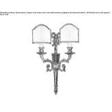 Kinkiet z kloszami w kolorze francuskiego złota Cohoes