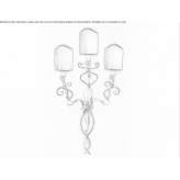 Iron wall lamp with crystals Calco