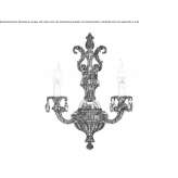 Antique brass wall lamp with Schoeler crystals Gettorf