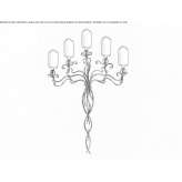 Iron wall lamp with crystals Calco