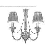 Chrome-plated wall lamp with shades Tenna