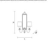 Żarowa mosiężna lampa ścienna Rive