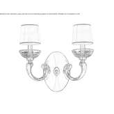 French gold wall lamp with crystal Polihon