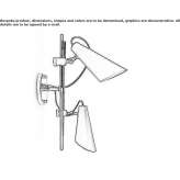 Regulowana lampa ścienna Renville