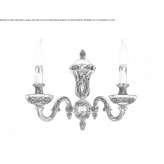 Shaded, gold-plated wall lamp with blue crystal Pharr