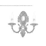 Wall lamp in French gold Purisima