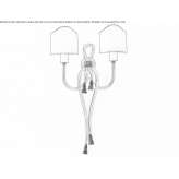 Metal wall lamp Byford