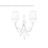 White lacquered wall lamp with shades Soyen