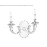 Wall lamp in polished brass Storfors