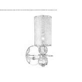 Metal wall lamp Melazzo