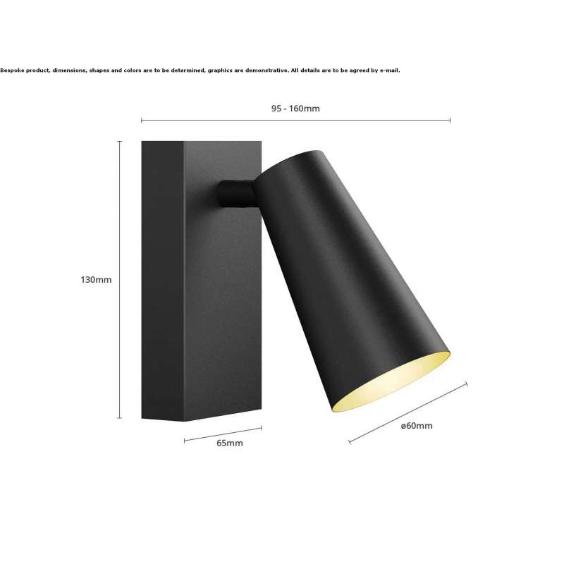 Adjustable metal LED wall lamp Santorso