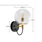 Glass wall lamp Milmort