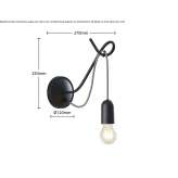 Metal wall lamp Fram