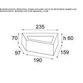 Aluminum LED wall lamp Pilaite