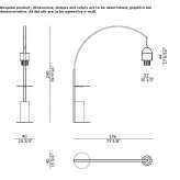 LED floor lamp in Murano glass and metal Zarraton