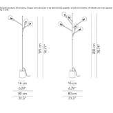 Lampa podłogowa z malowanego metalu Curiapo