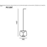 LED floor lamp made of blown glass Woodpark