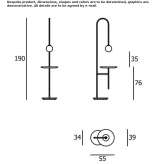 Floor lamp with table Tufino