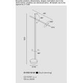 Metalowa lampa podłogowa LED Hardheim