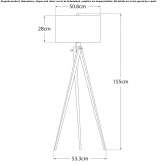French wax floor lamp with a natural paper shade Dobrokoz