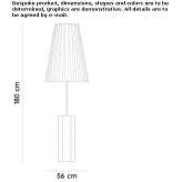 Lampa podłogowa z kloszem typu pongè i podstawą z jesionu Toalmas