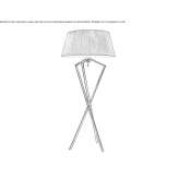 LED floor lamp made of stainless steel Binz