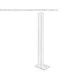 LED floor lamp made of stainless steel Rexpoede